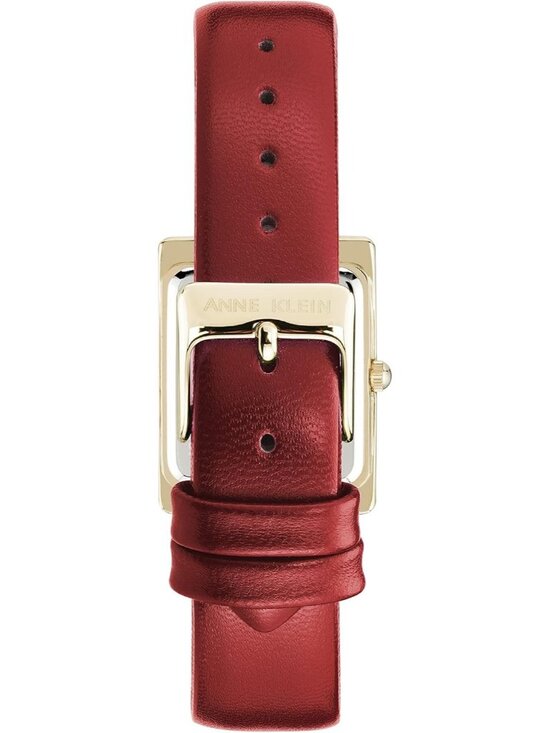 Anne Klein Women\'s Red And Gold Leather Strap Analog Quartz Solid Luxury Watch main image 4